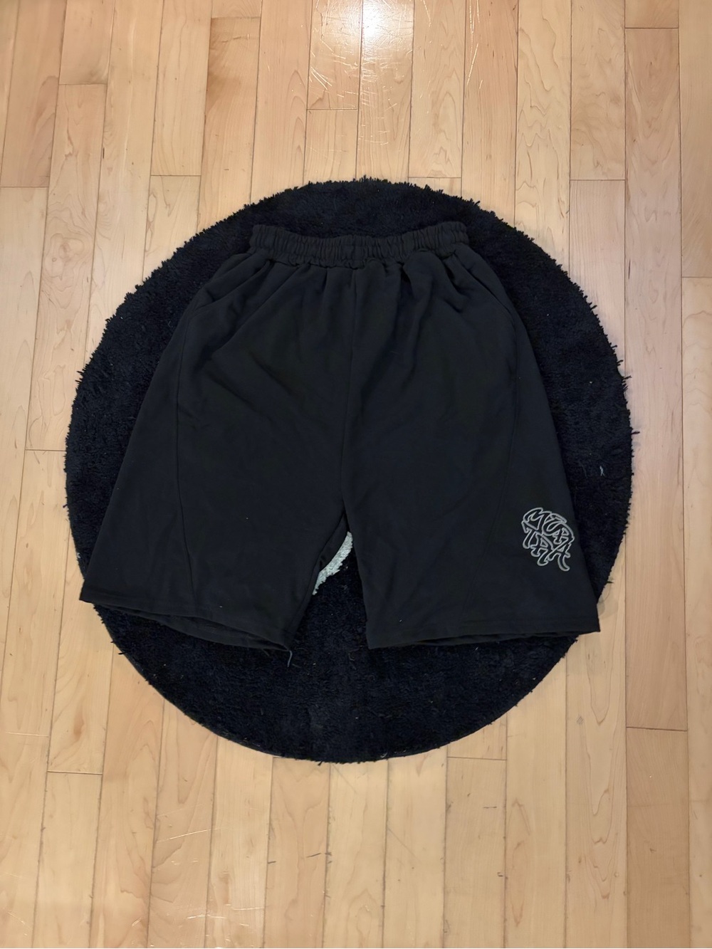 Men's Black Hybrid Shorts with Subtle Logo Accent